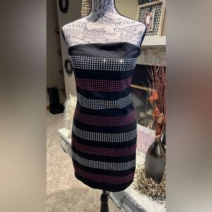 Almost Famous Black Mini Sheath Dress with Cowl Neck and Sleeveless Design